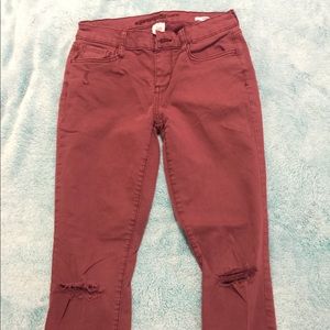 Maroon jeans